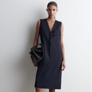 COS linen-blend midi dress